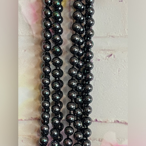 Tahitian Shell Pearl Endless Nevklace Strand 100” - Picture 7 of 9